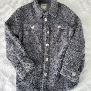 Abercrombie & Fitch Gray Textured Jacket